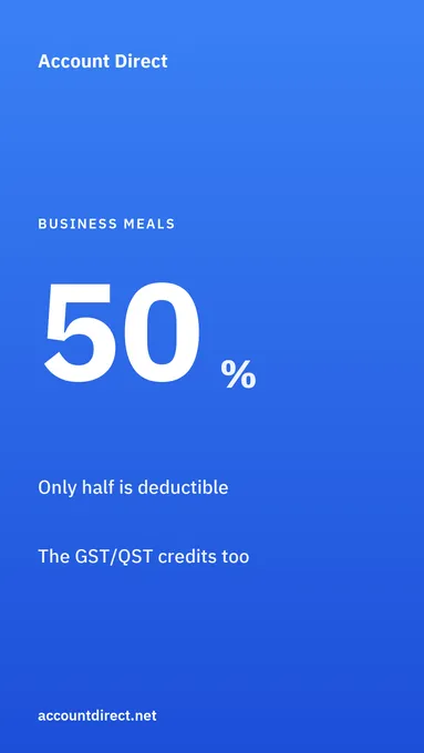 Are business meals tax deductible in Canada?