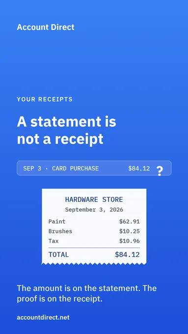 Is a card statement enough proof for a business expense?