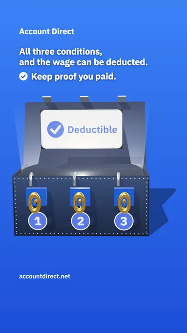 Paying your kid from the business: is the wage deductible?