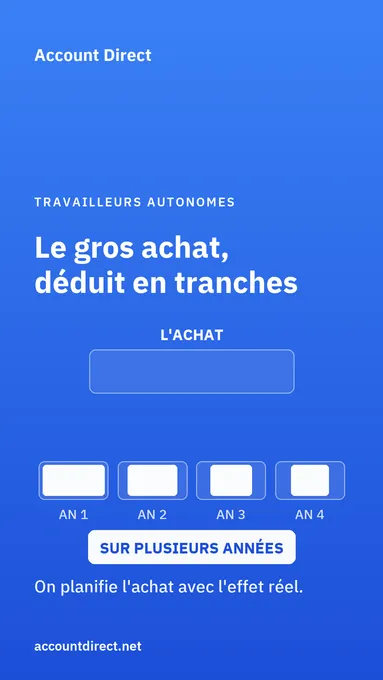 Un achat d'équipement est-il déductible cette année?
