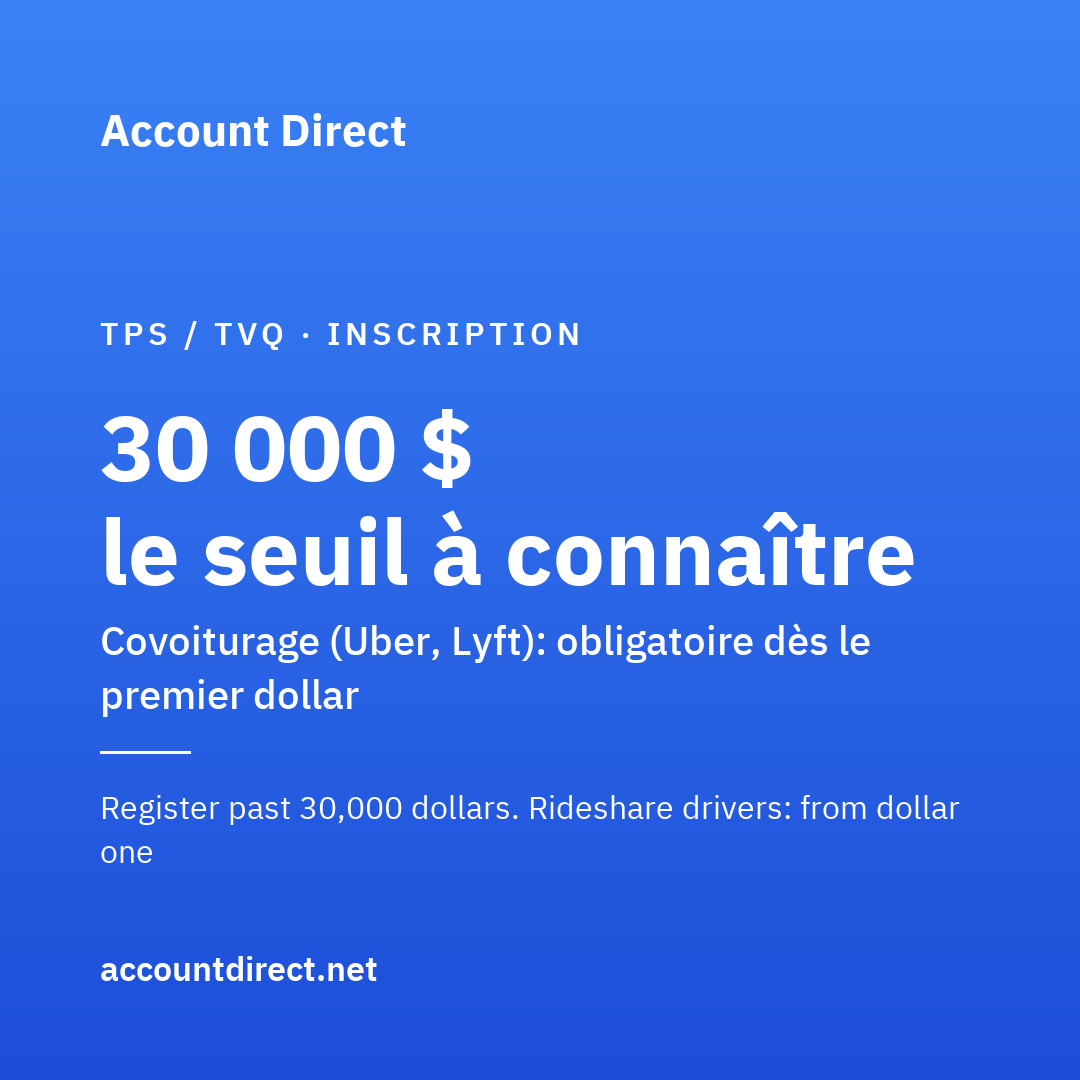 Dois-je m'inscrire à la TPS et à la TVQ au Québec?