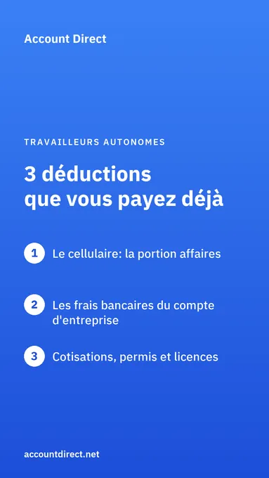 Puis-je déduire mon cellulaire comme travailleur autonome?