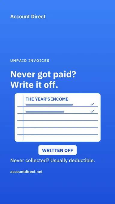 An invoice that never got paid: can you write it off?
