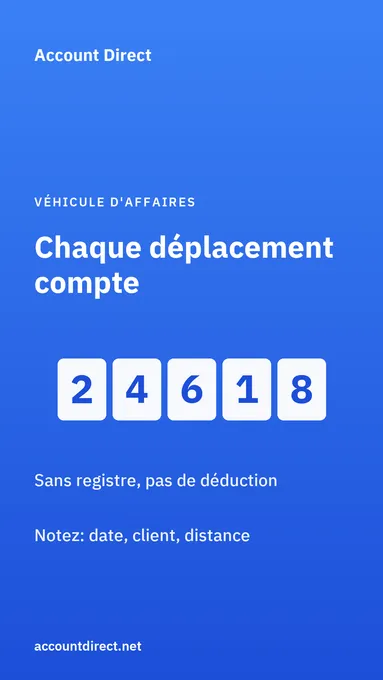 Quel registre tenir pour déduire son véhicule?